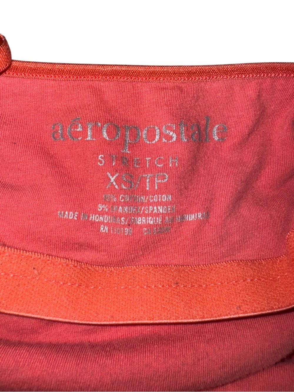 VTG Aeropostale Coral Logo Cami Tank Top XS Spaghetti Strap Fitted Stretch Y2K - Picture 9 of 11